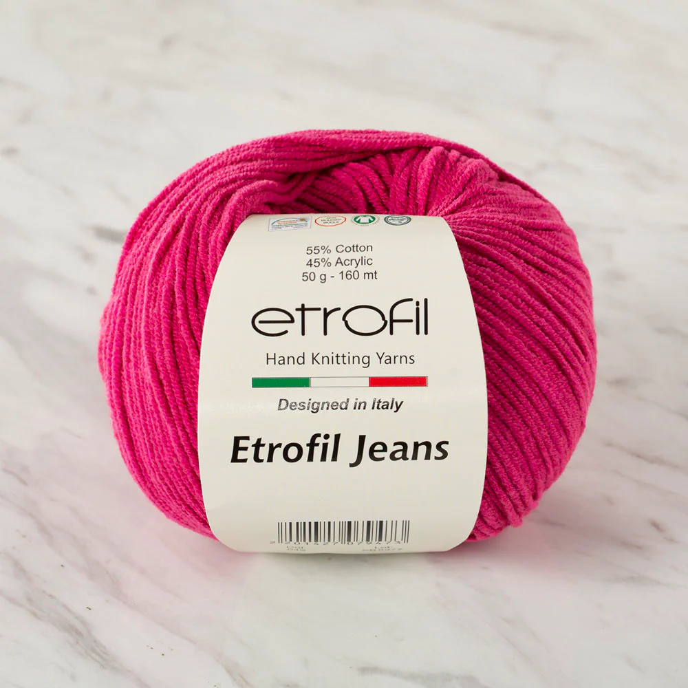 Etrofil Jeans Knitting Yarn, Dark Pink - 049