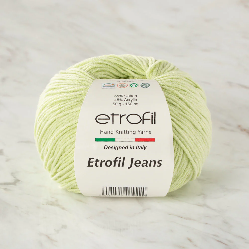 Etrofil Jeans Knitting Yarn, Green - 024