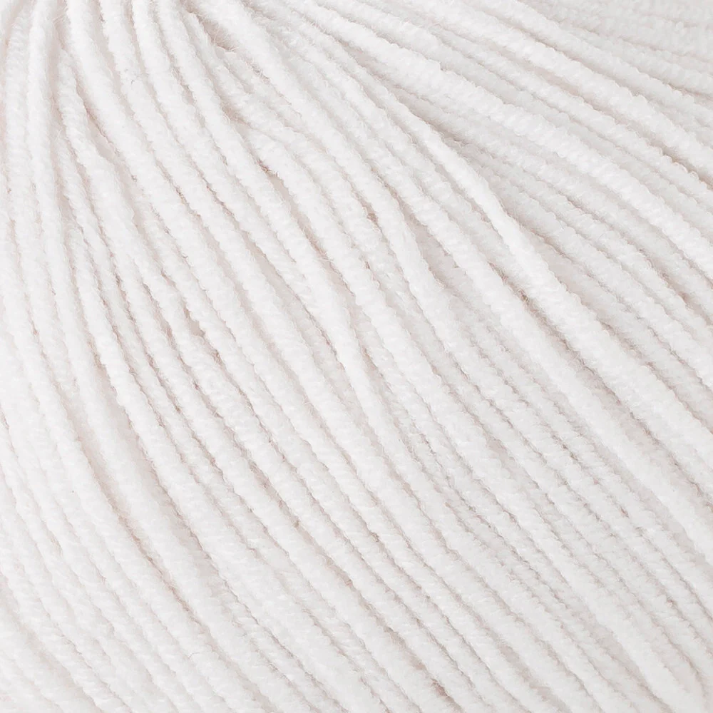 Etrofil Jeans Knitting Yarn, White - 027 - Image 2