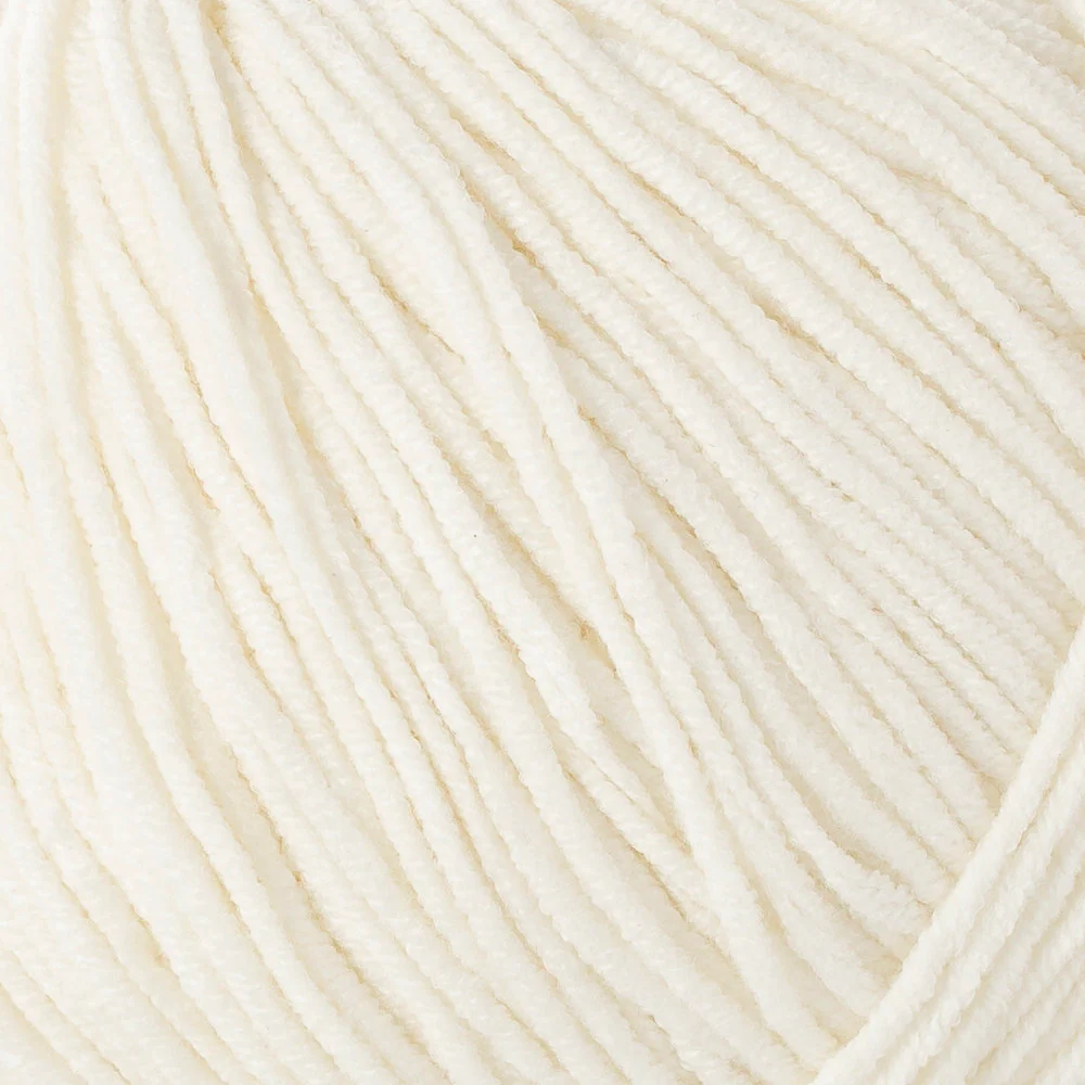 Etrofil Jeans Knitting Yarn, White - 028 - Image 2