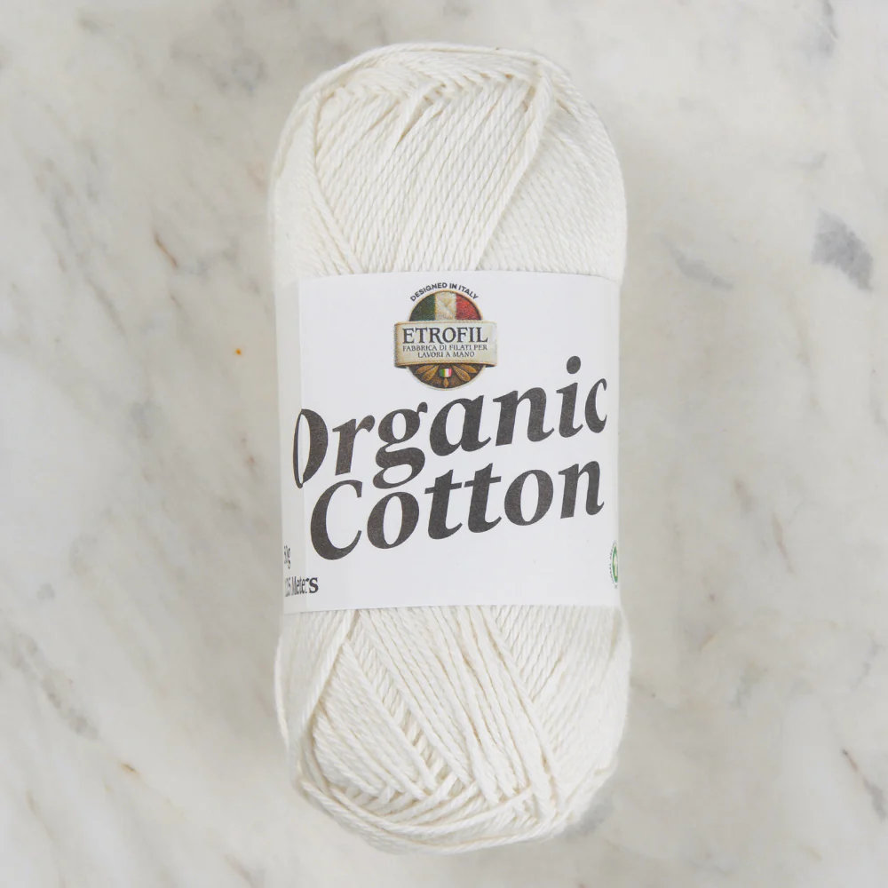 Etrofil Organic Cotton Hand Knitting Yarn - 71087 , White