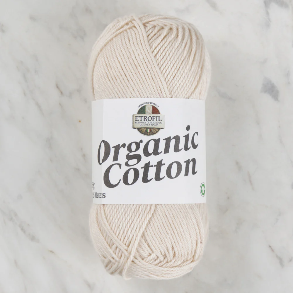 Etrofil Organic Cotton Hand Knitting Yarn - 71089 , Cream