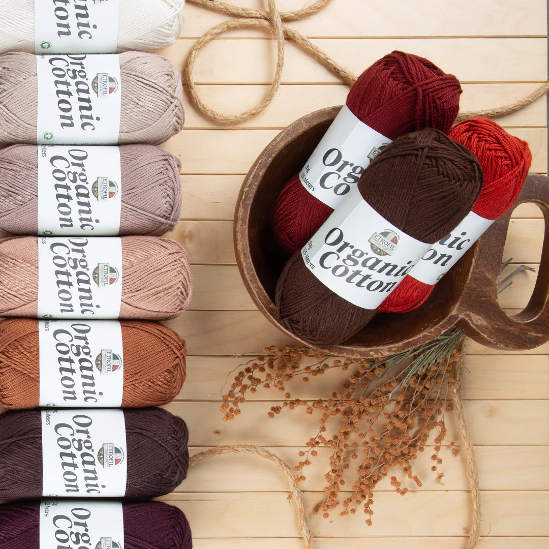 Etrofil Organic Cotton Hand Knitting Yarn - 72285 , Orange - Image 2