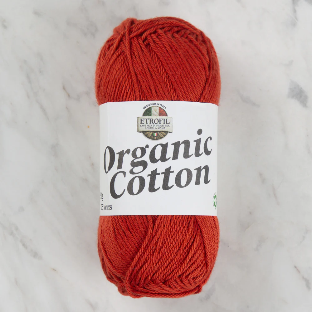 Etrofil Organic Cotton Hand Knitting Yarn - 72286 , Red