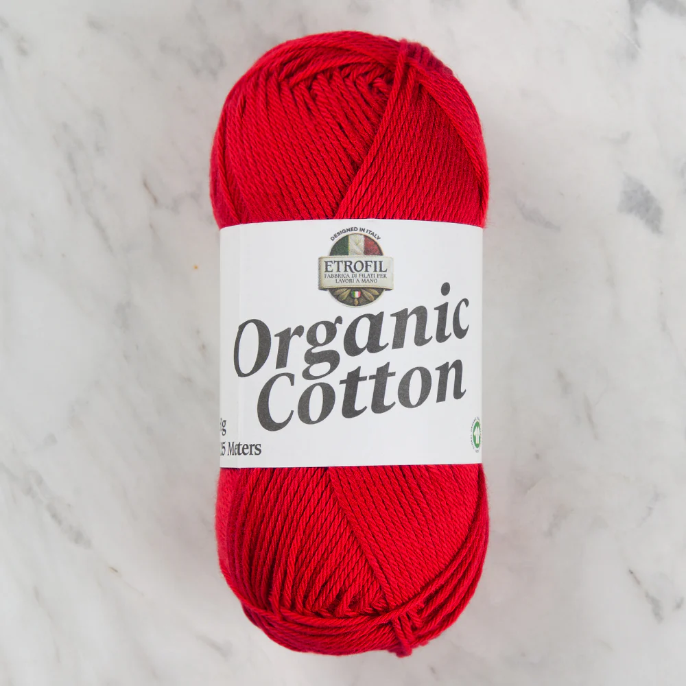 Etrofil Organic Cotton Hand Knitting Yarn - 72288 , Red