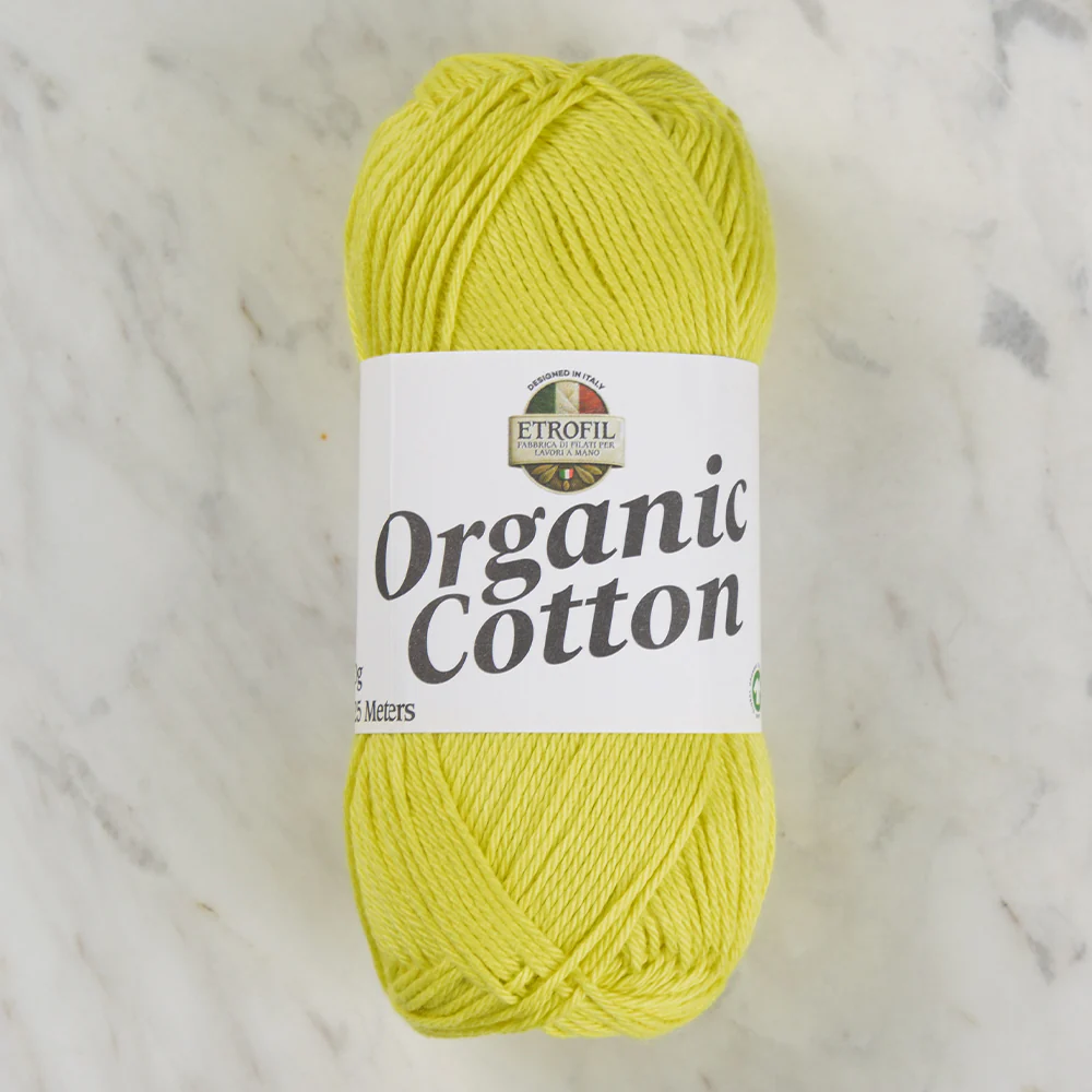 Etrofil Organic Cotton Hand Knitting Yarn - 72299 , Yellow