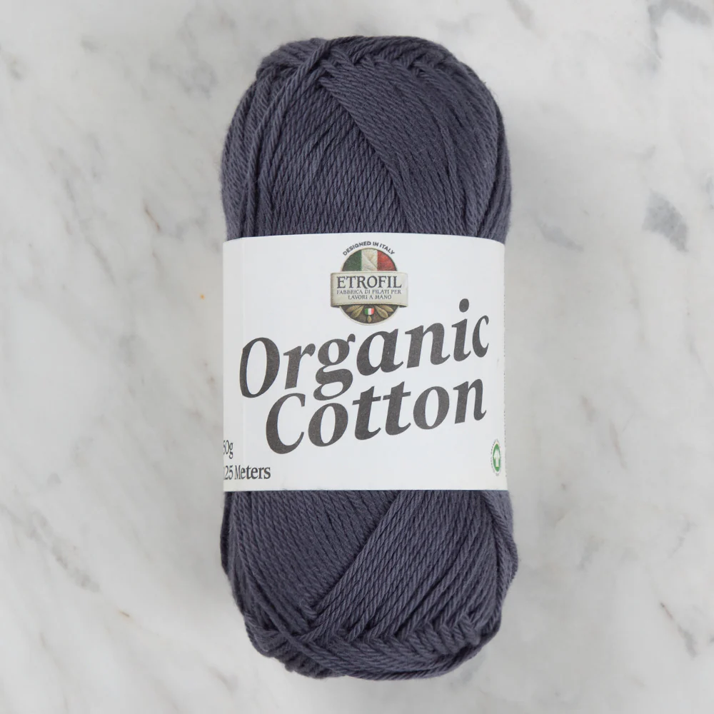 Etrofil Organic Cotton Hand Knitting Yarn - 75429, Anthracite