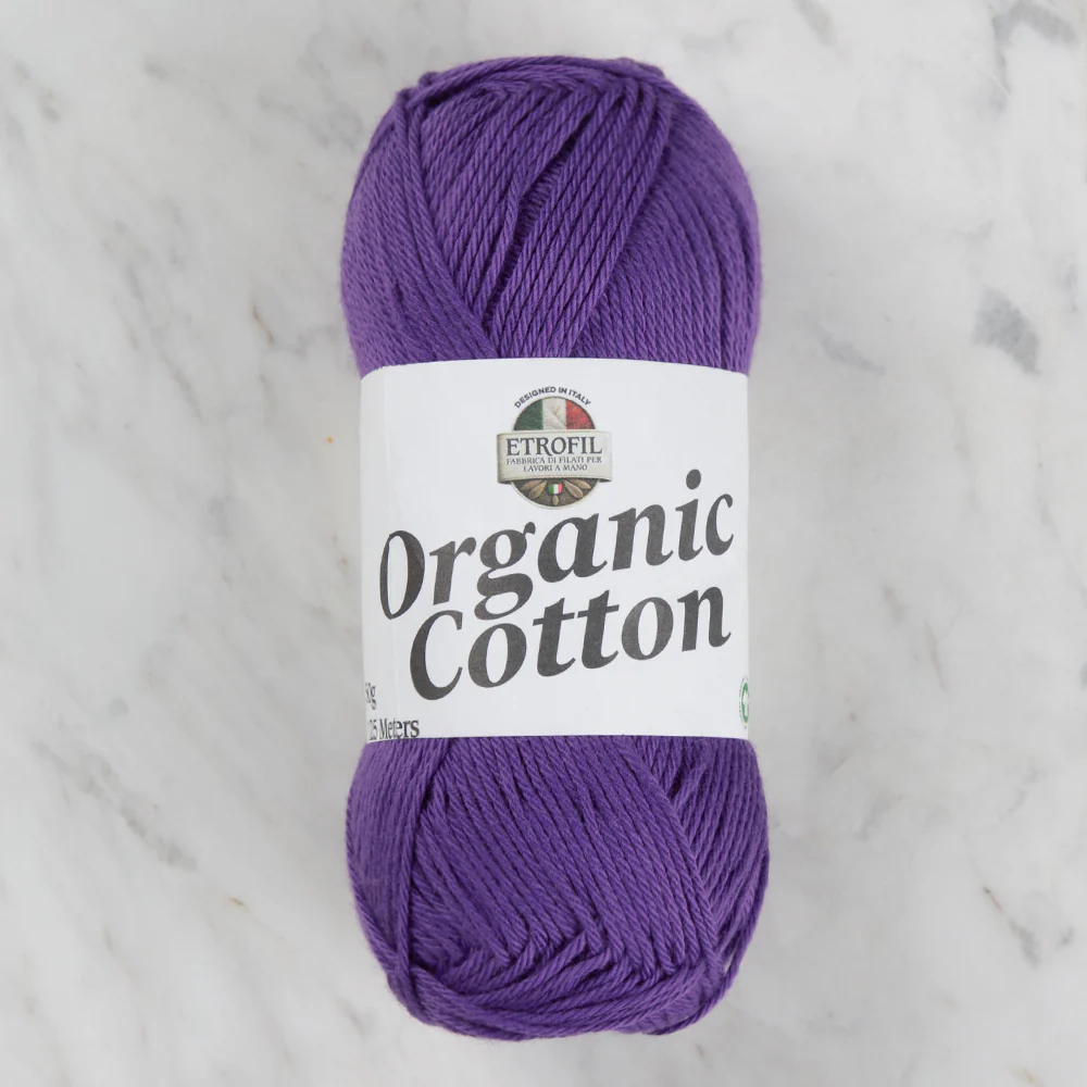 Etrofil Organic Cotton Hand Knitting Yarn - 76152 , Purple