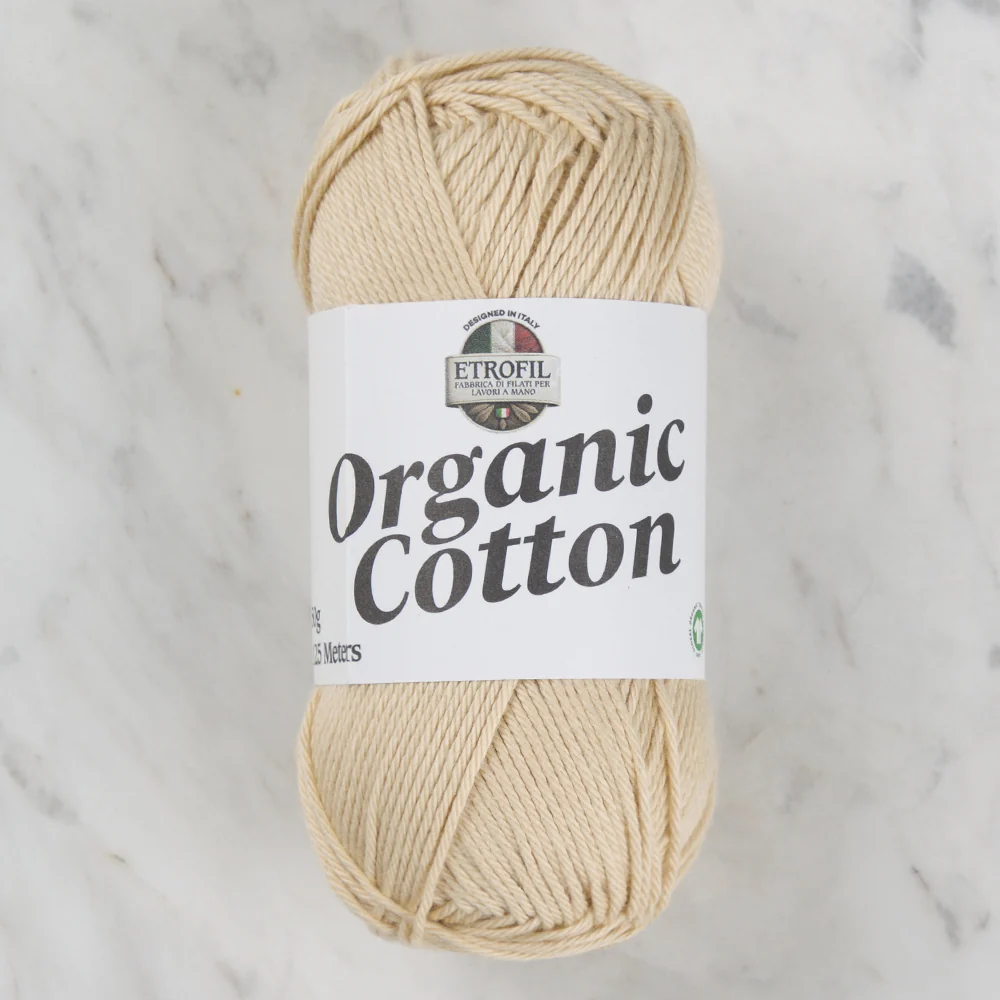 Etrofil Organic Cotton Hand Knitting Yarn - 77220 , Beige