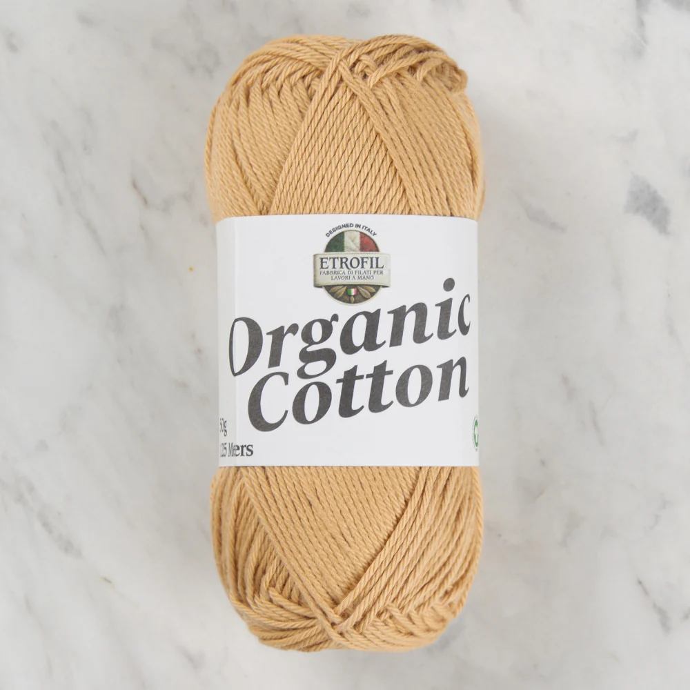 Etrofil Organic Cotton Hand Knitting Yarn - 77221 , Beige