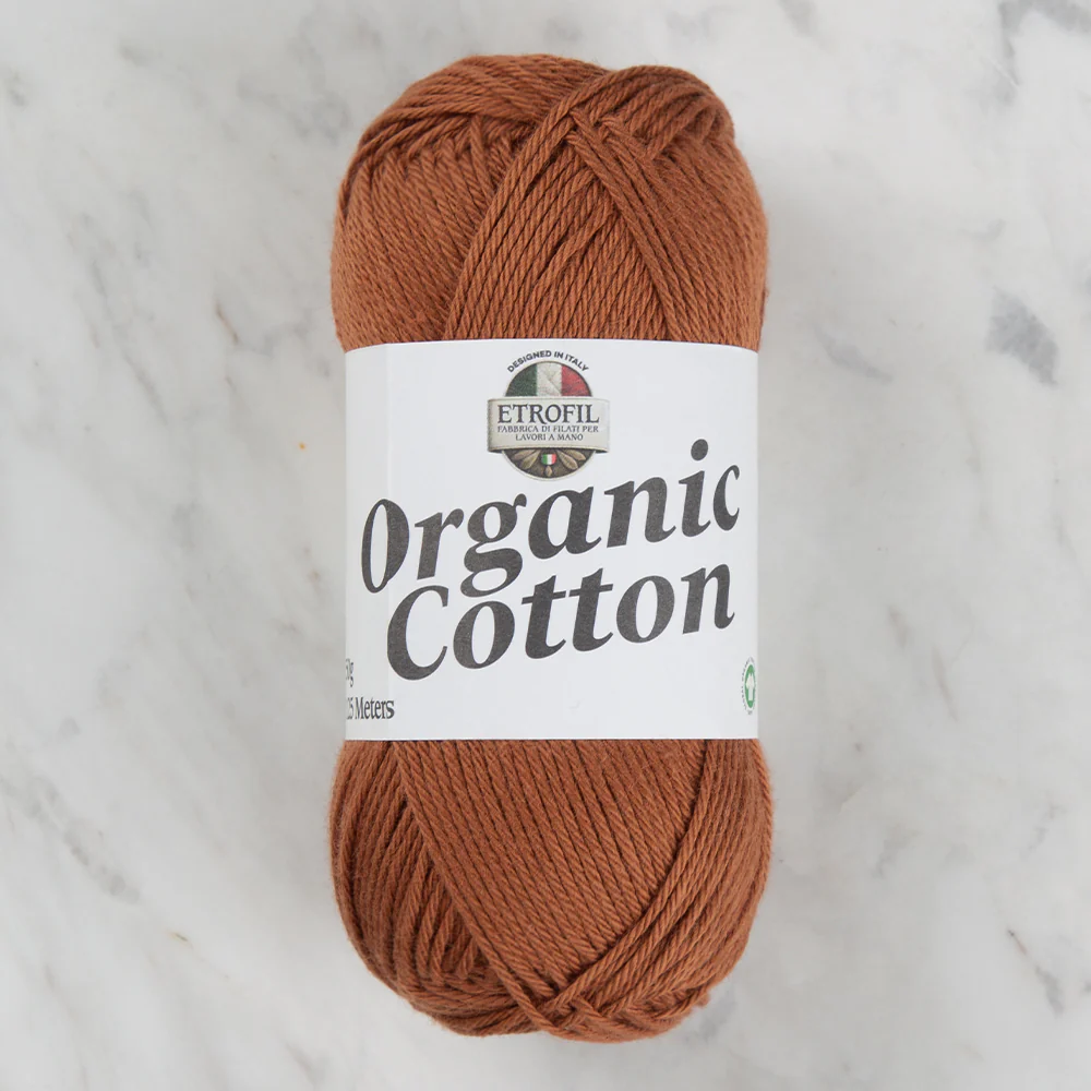 Etrofil Organic Cotton Hand Knitting Yarn - 77222 , Brown