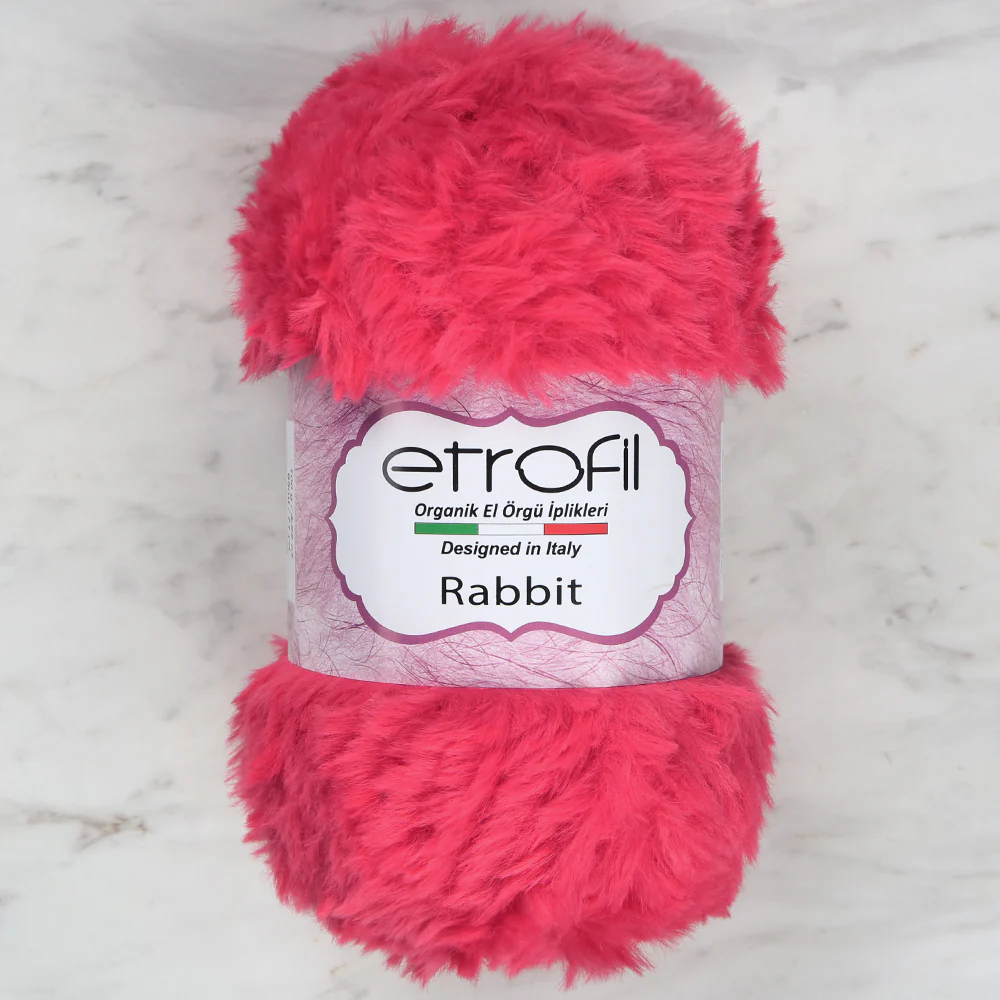 Etrofil Rabbit Fur Yarn,Fuchsia - 73290