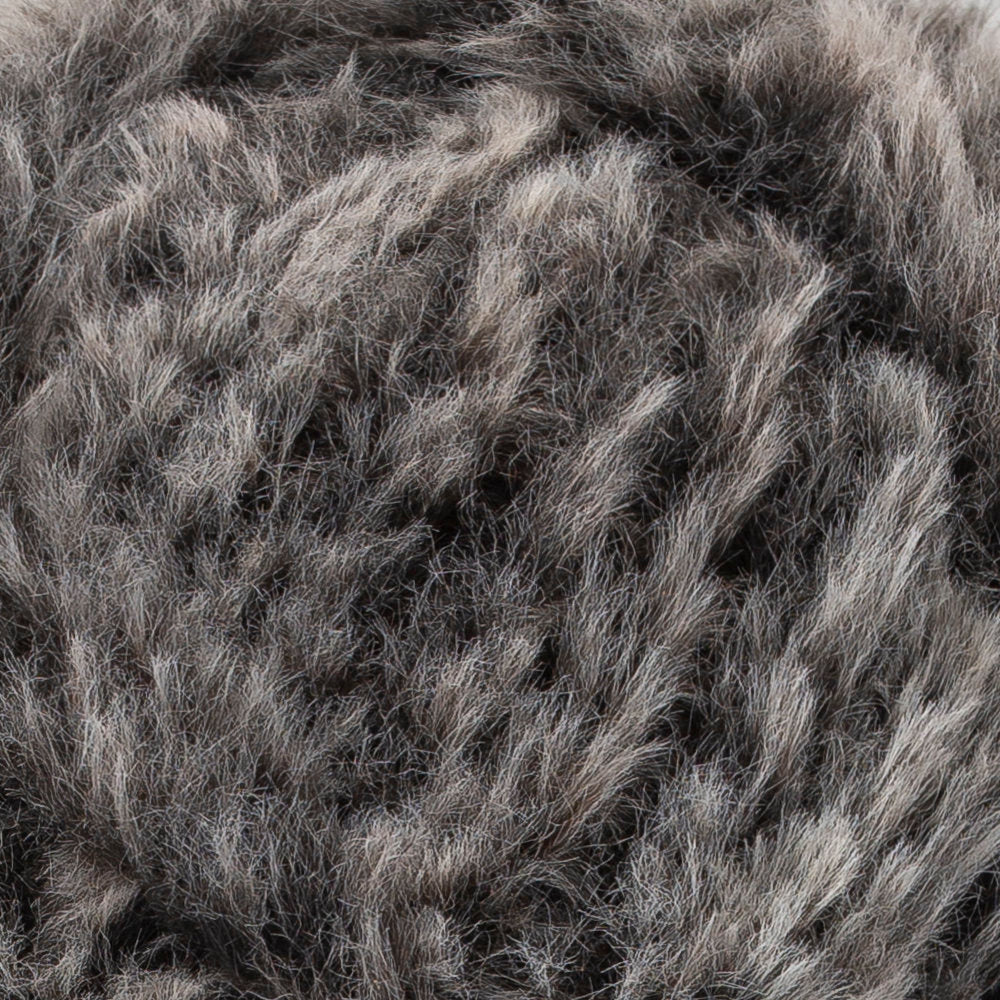 Etrofil Rabbit Fur Yarn, Grey/Black - 70907 - Image 2