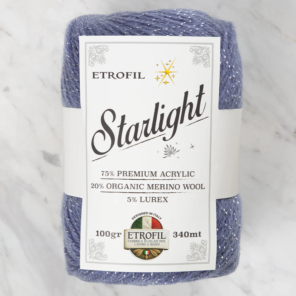 Etrofil Starlight Hand Knitting Yarn ,Purple 74311