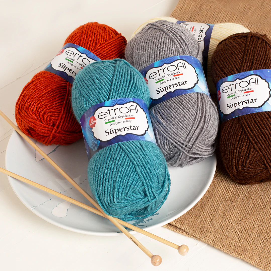 Etrofil Süperstar Yarn ,Orange- 72192 - Image 3