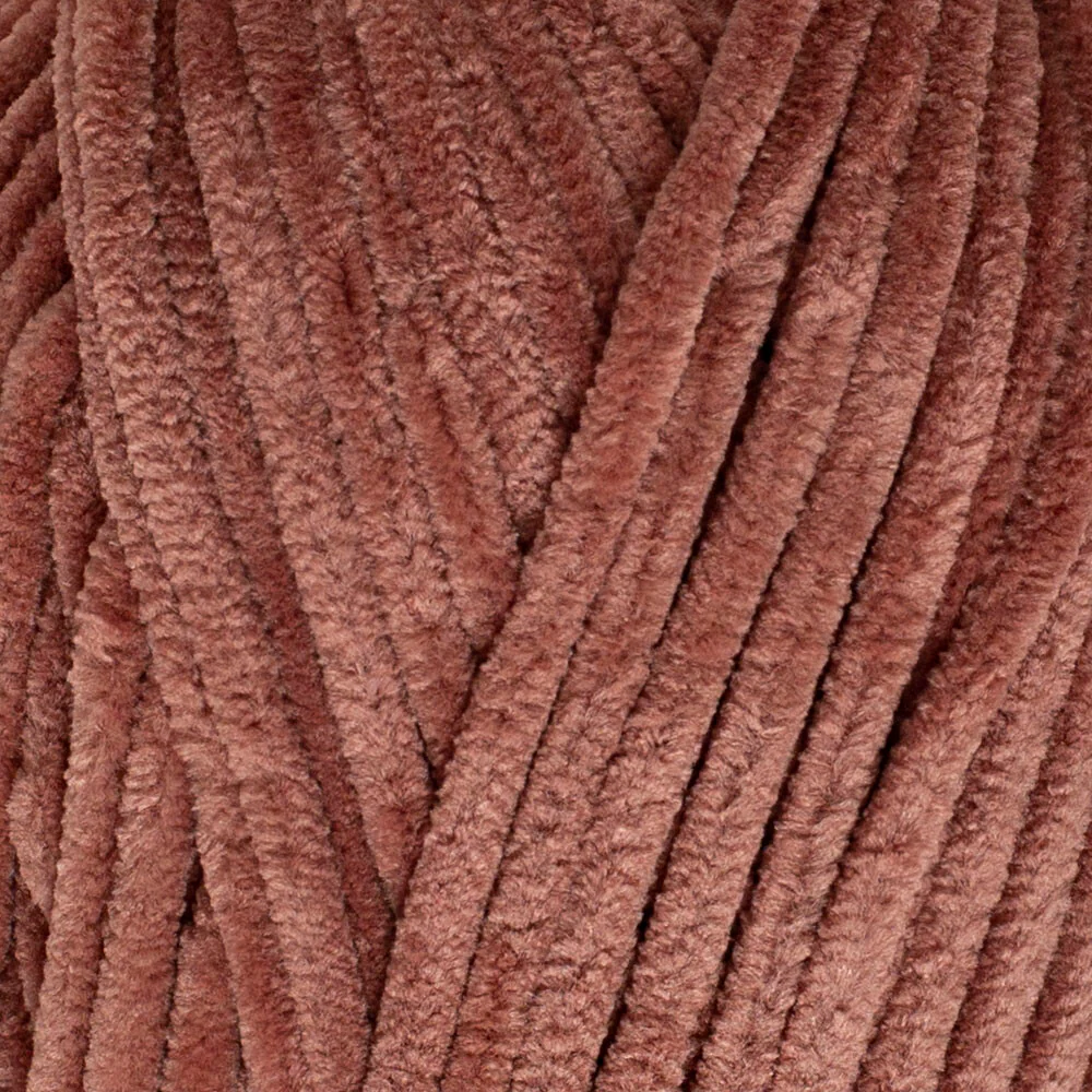 Etrofil Yonca Chenille Yarn, Brown - 70754 - Image 2