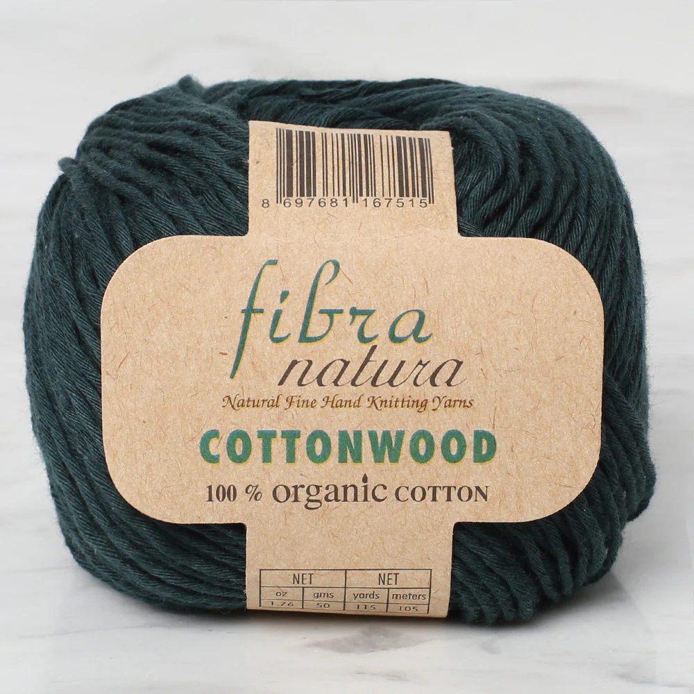 Fibra Natura Cottonwood Knitting Yarn, Green - 41115