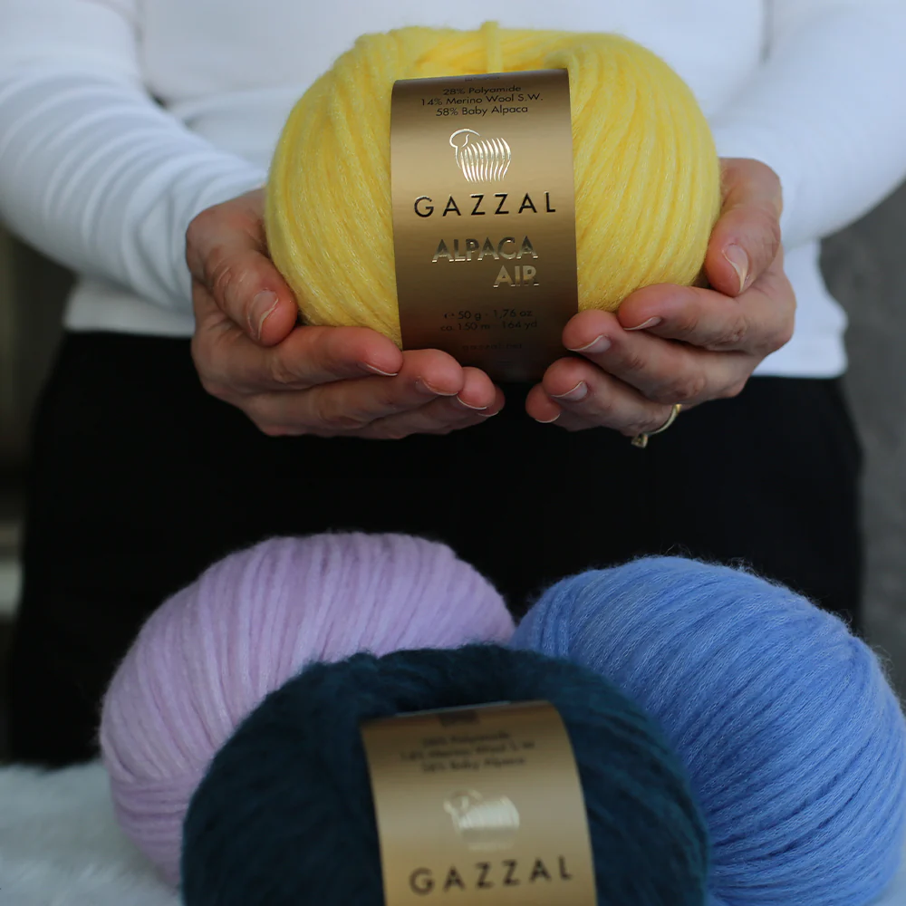 Gazzal Alpaca Air Knitting Yarn, Claret Red - C:108 - Image 3