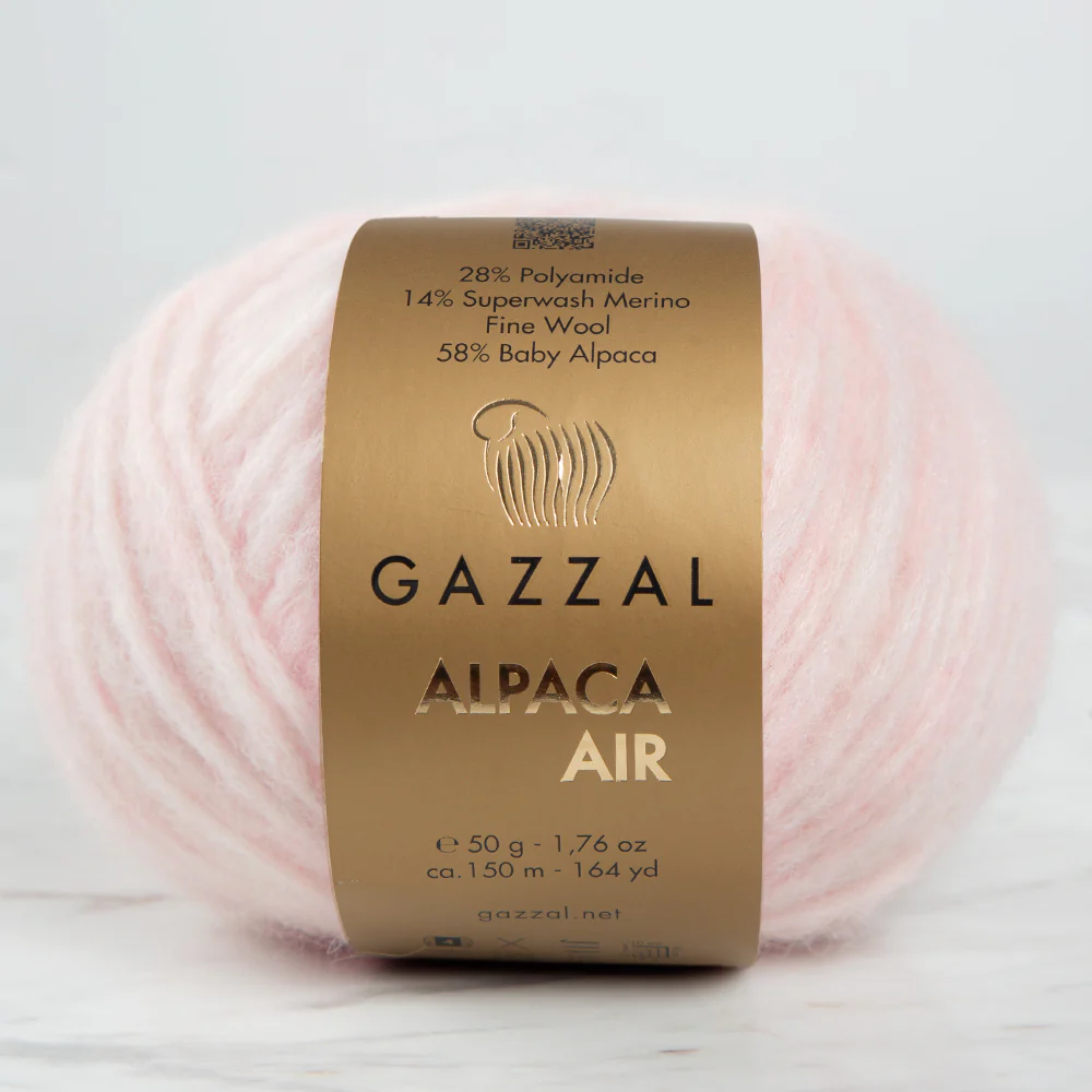 Gazzal Alpaca Air Knitting Yarn, Pink - C:82