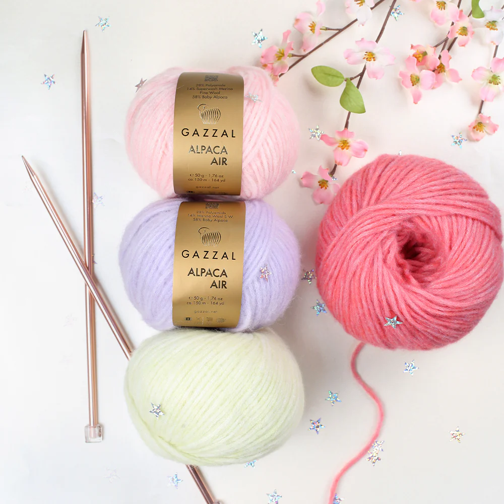 Gazzal Alpaca Air Knitting Yarn, Smoke - C:96 - Image 3
