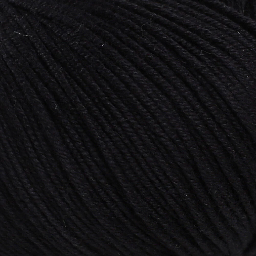 Gazzal Baby Cotton Knitting Yarn, Black - 3433 - Image 2