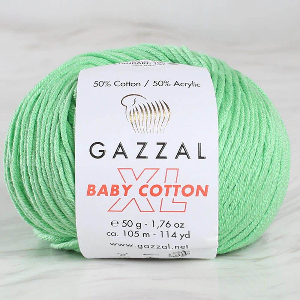 Gazzal Baby Cotton XL Yarn, Green - 3466XL