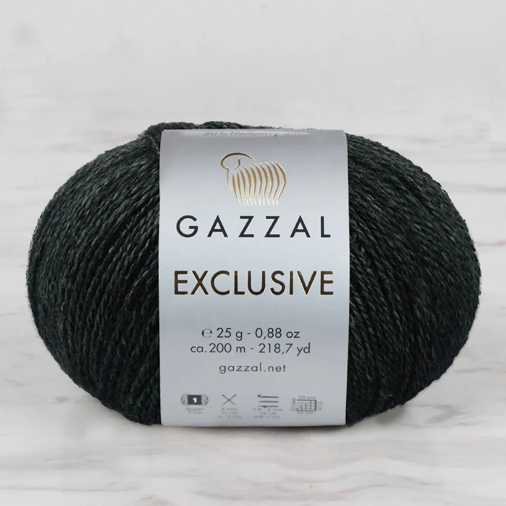 Gazzal Exclusive Hand Knitting Yarn, Black-9913