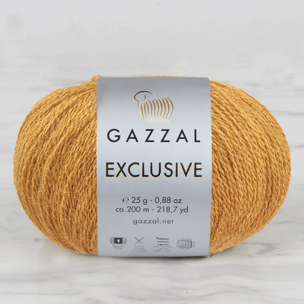 Gazzal Exclusive Hand Knitting Yarn, Yellow-9930