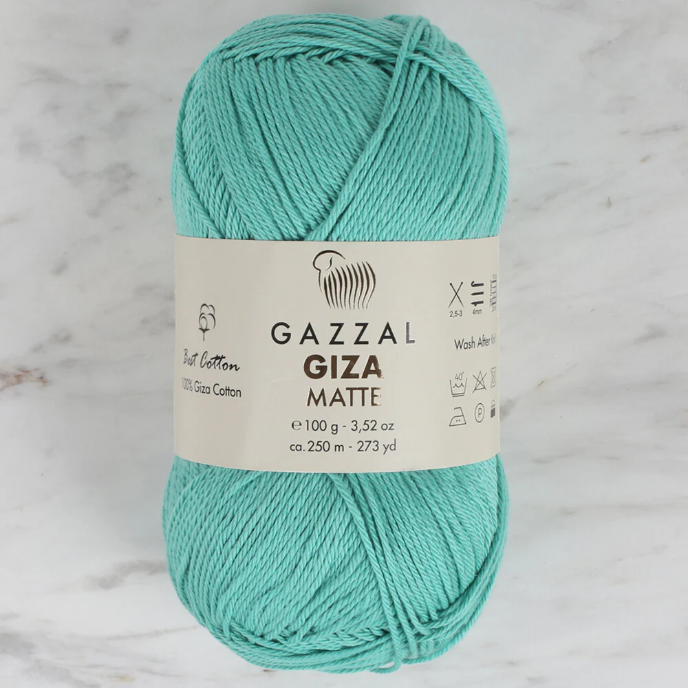 Gazzal Giza Matte Yarn, Green - 5581