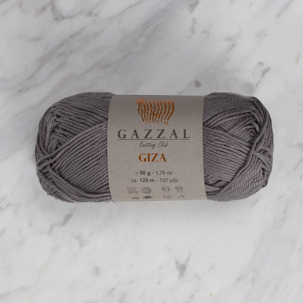 Gazzal Giza Yarn, Dark Grey - 2455