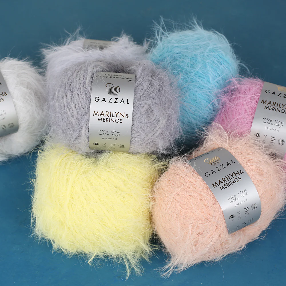 Gazzal Marilyn&Merinos Hand Knitting Yarn,Green - 8259 - Image 3