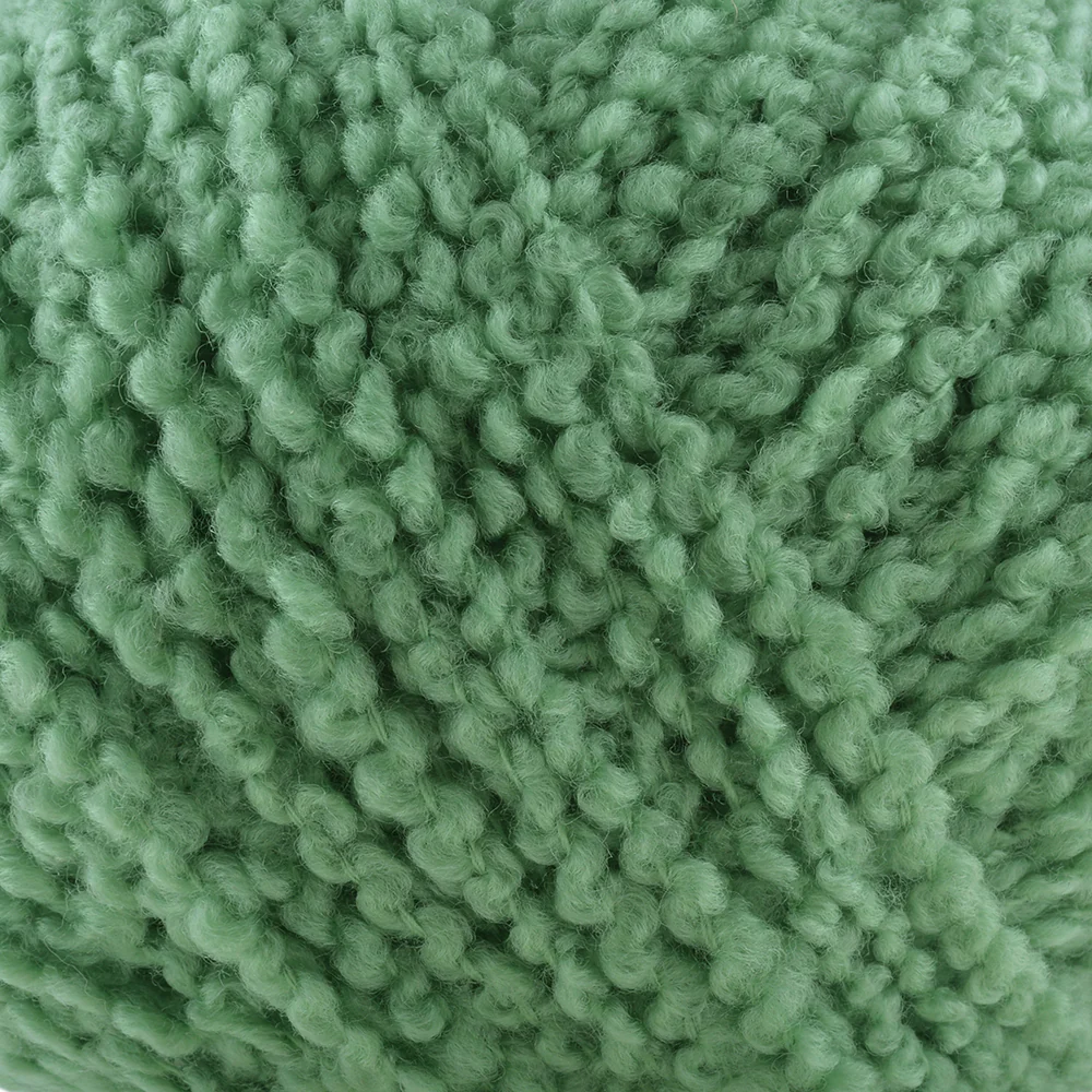 Gazzal Merino Boucle Hand Knitting Yarn, Green-3769 - Image 2