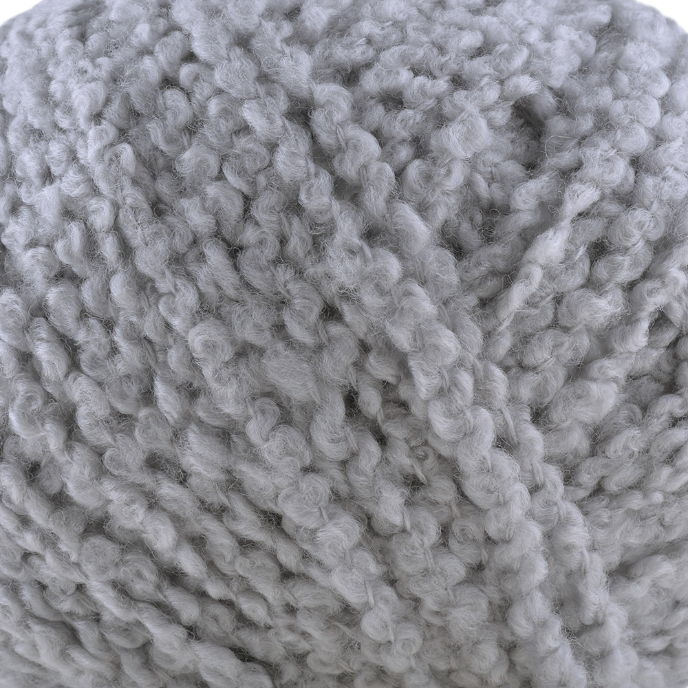 Gazzal Merino Boucle Hand Knitting Yarn, Grey-3773 - Image 2