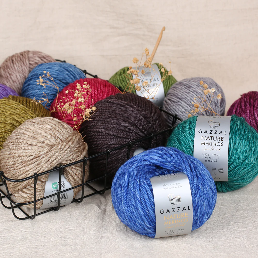Gazzal Nature Merinos Hand Knitting Yarn,Anthracite -8310 - Image 3