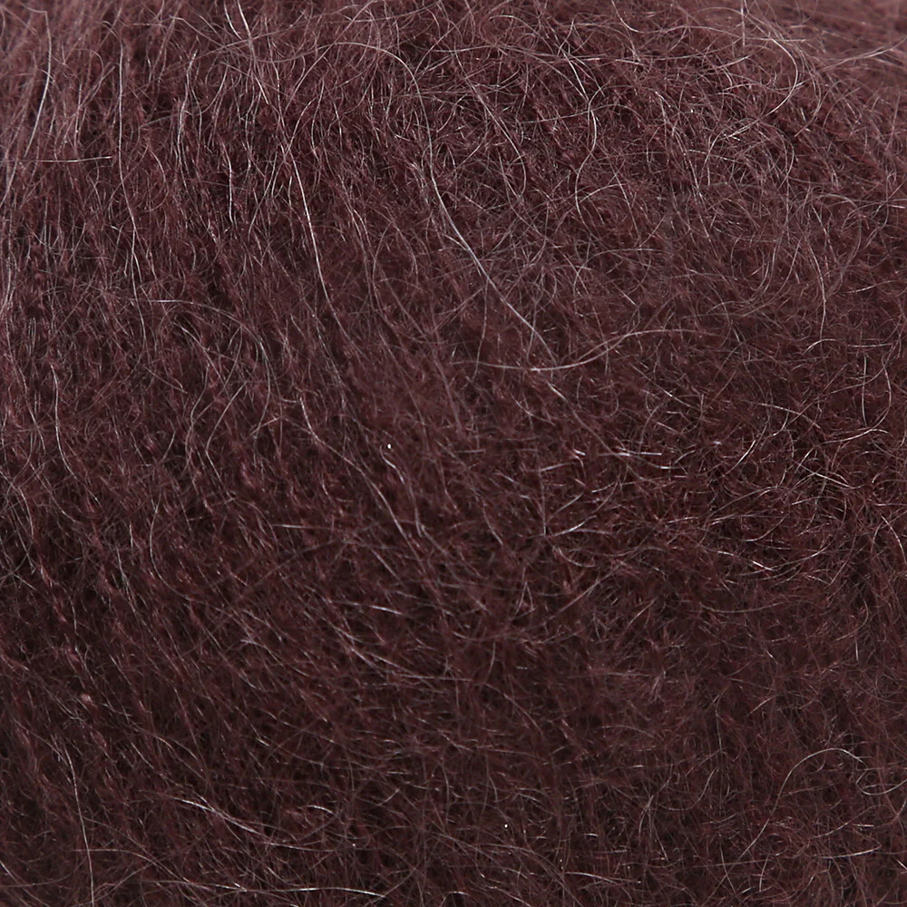Gazzal Super Kid Mohair 25 Gr Knitting Yarn, Brown - 64426 - Image 2