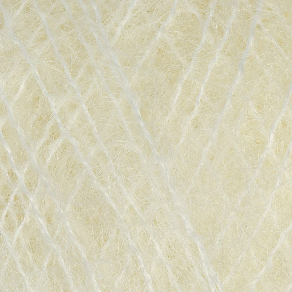 Gazzal Super Kid Mohair 25 Gr Knitting Yarn, Cream - 64408 - Image 2