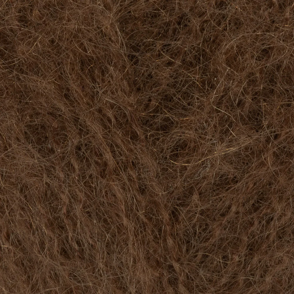 Gazzal Super Kid Mohair  25 Gr Knitting Yarn, Dark Brown - 64400 - Image 2
