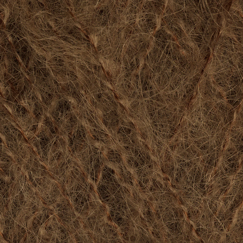 Gazzal Super Kid Mohair  25 Gr Knitting Yarn, Dark Brown - 64401 - Image 2