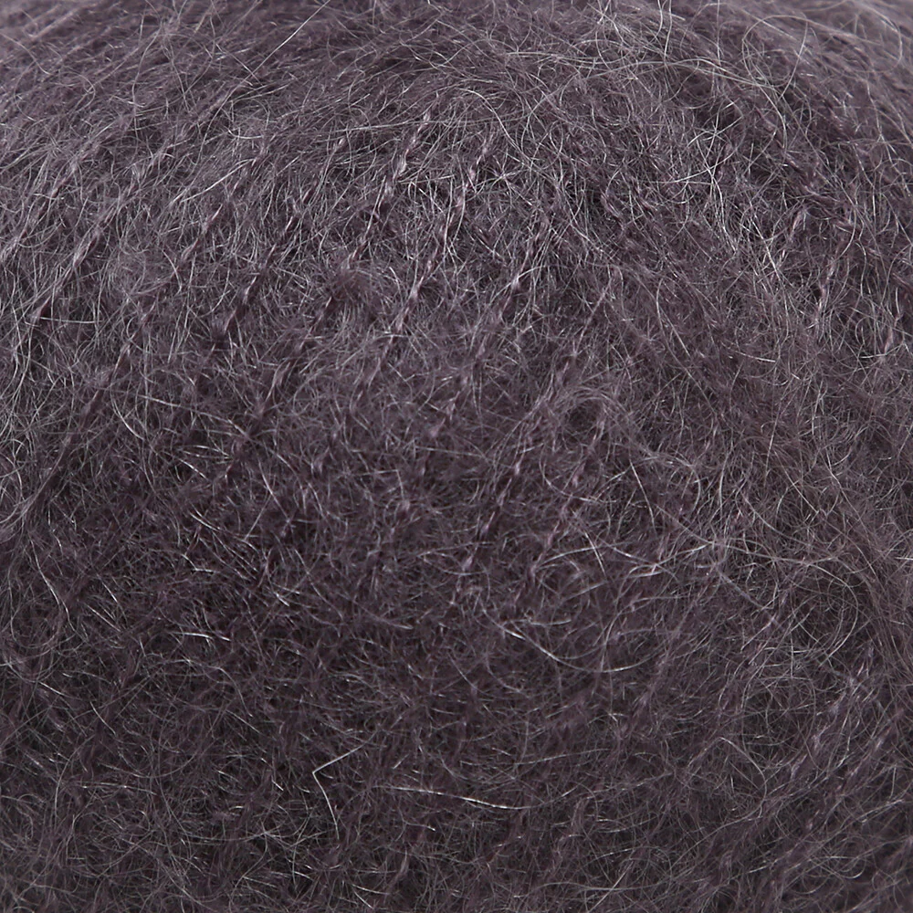 Gazzal Super Kid Mohair 25 Gr Knitting Yarn, Dark Grey- 64432 - Image 2