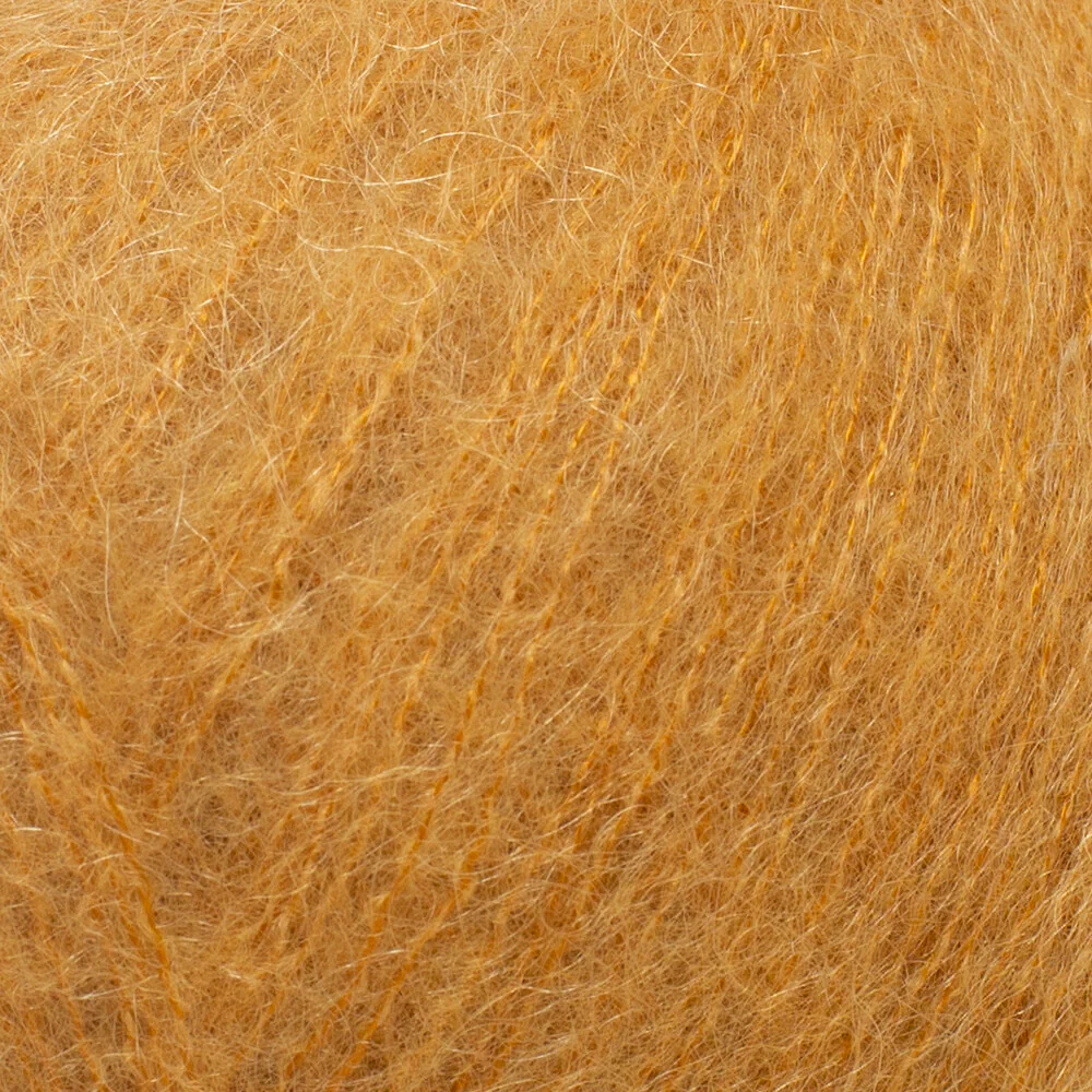 Gazzal Super Kid Mohair 25 Gr Knitting Yarn, Mustard - 64423 - Image 2