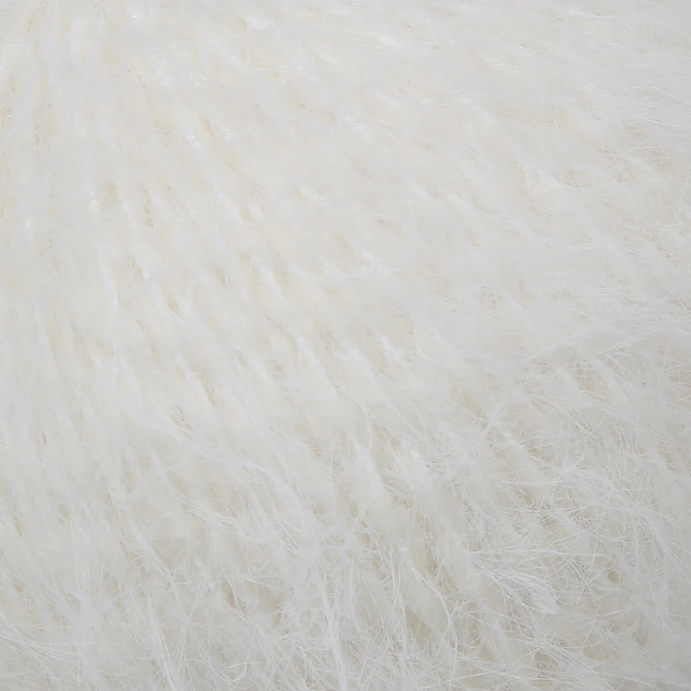 Gazzal Teddy Hand Knitting Yarn,White - 6530 - Image 2