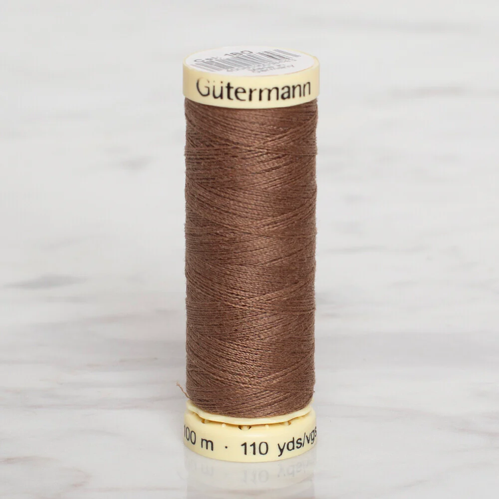 Gütermann Sewing Thread, 100m, Brown  - 180