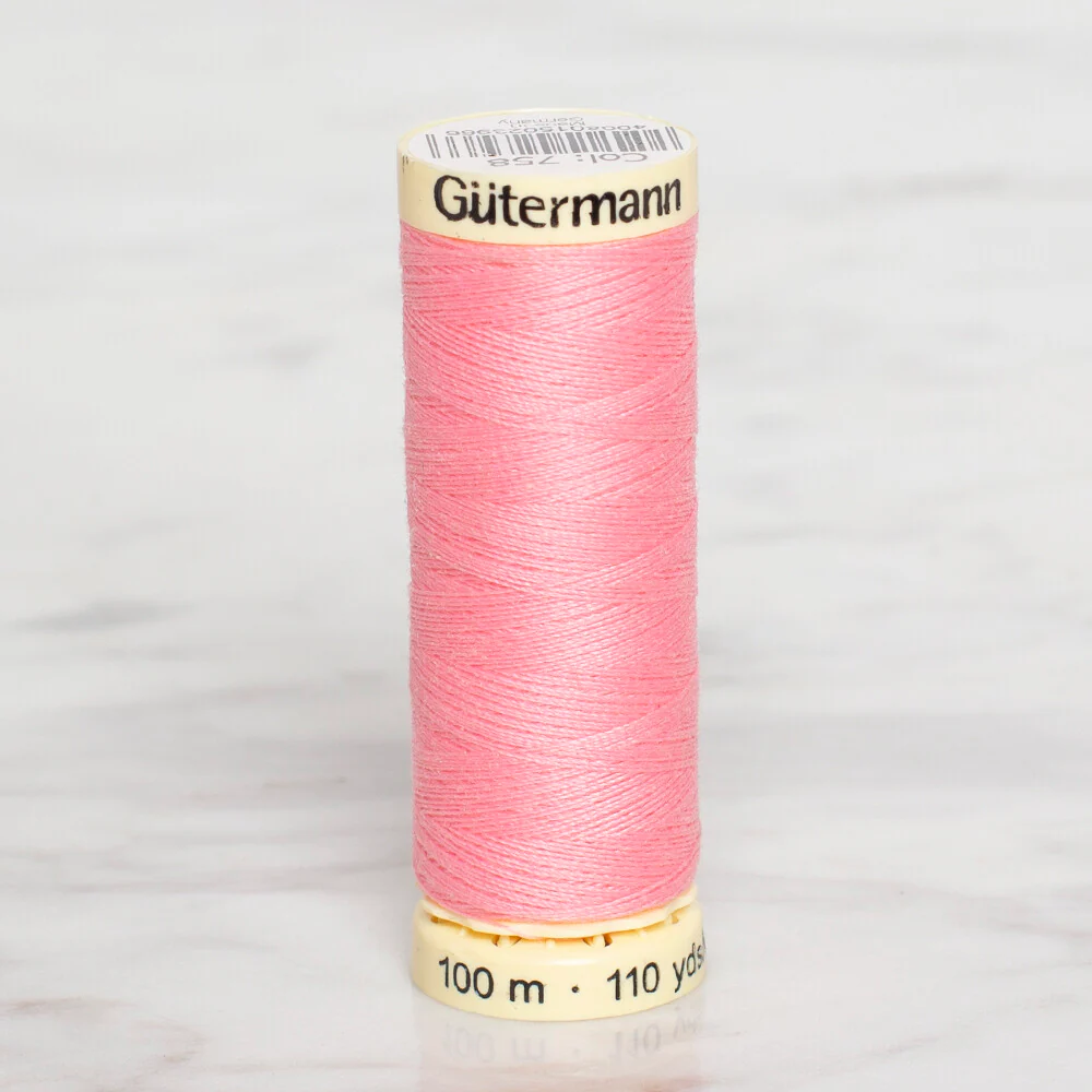 Gütermann Sewing Thread, 100m, Candy Pink  - 758