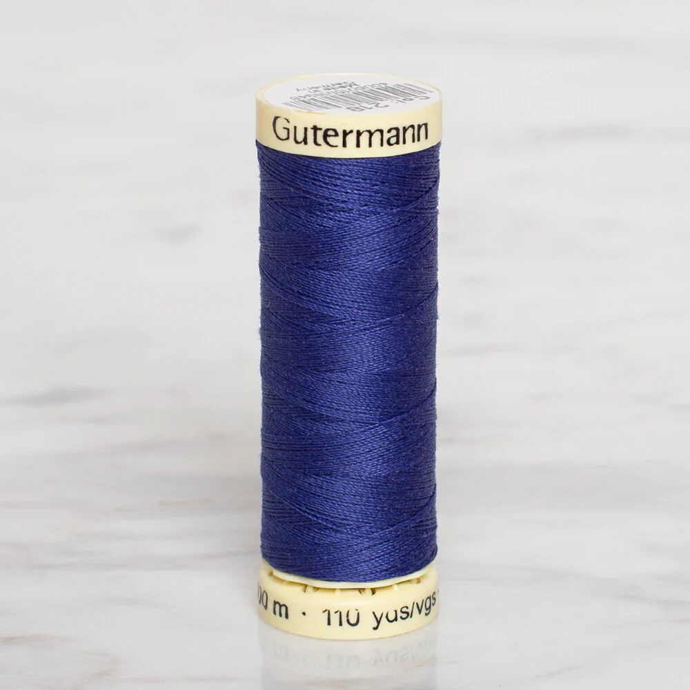 Gütermann Sewing Thread, 100m, Indigo Blue - 218