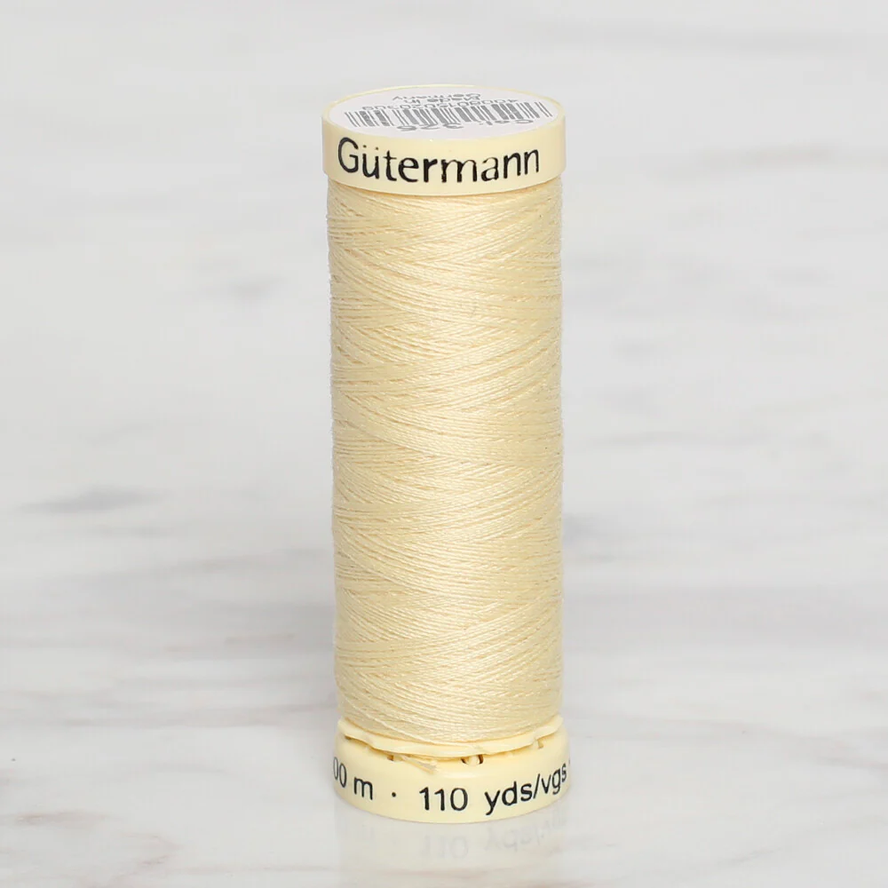 Gütermann Sewing Thread, 100m, Light Yellow - 325