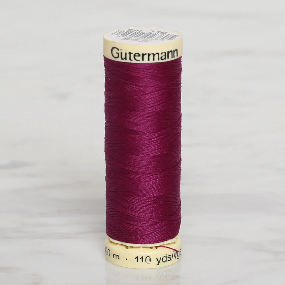 Gütermann Sewing Thread, 100m, Purple  - 718