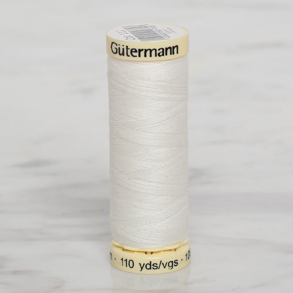 Gütermann Sewing Thread, 100m, White - 111