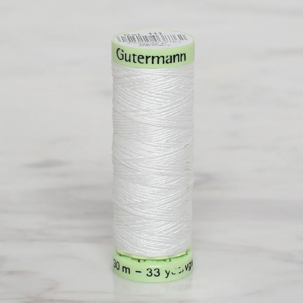 Gütermann Sewing Thread, 30m, White - 111