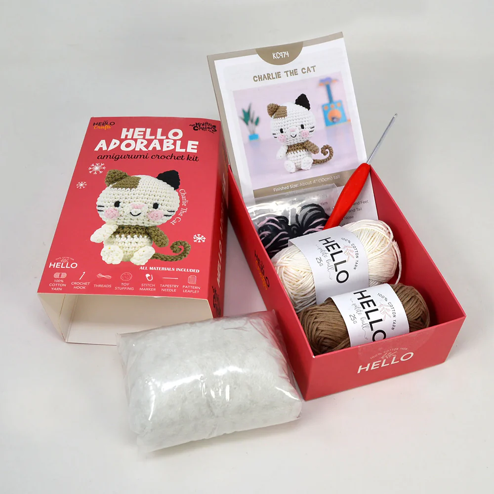 Hello Adorable Amigurumi Kit - Charlie The Cat - KC974 - Image 4