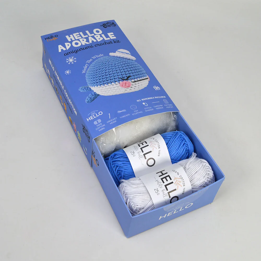 Hello Adorable Amigurumi Kit - Wesley The Whale - KC981 - Image 2